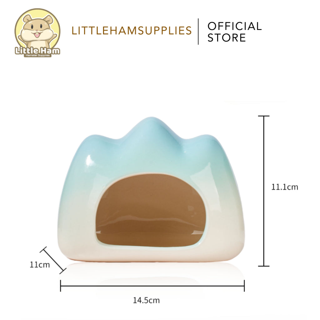 Bucatstate Ceramic Mountain Shape Hideout for small pets