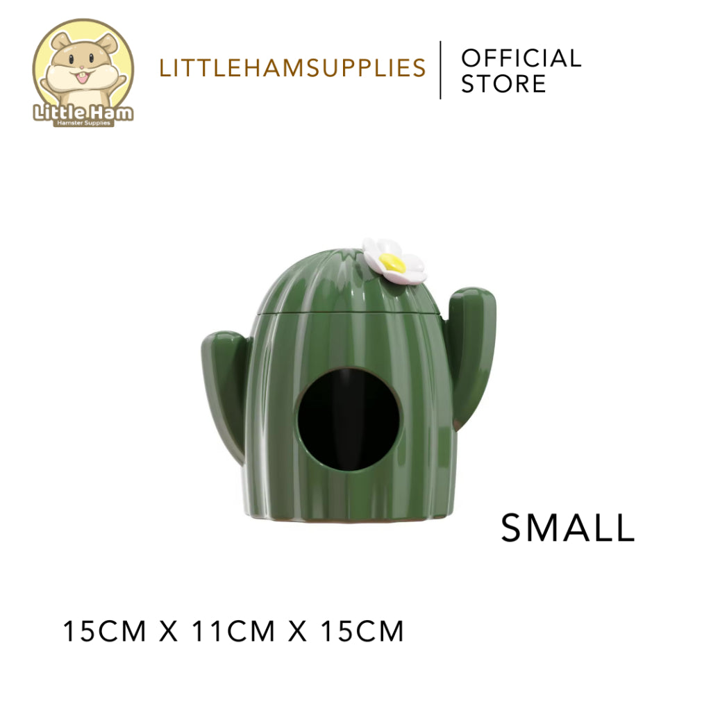 BUCATSTATE Cactus Shape  Ceramic Hamster Summer Hideout for Small Animals