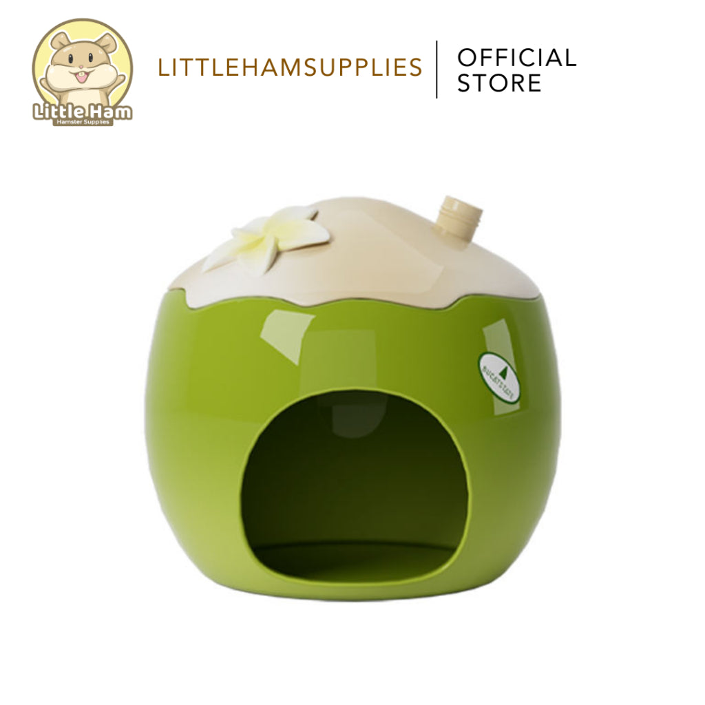 Bucatstate Coconut Ceramic  Hideout Green / Brown for small pets
