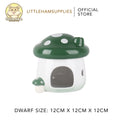 Bucatstate Ceramic Mushroom Hideout Brown / Green Removable Top