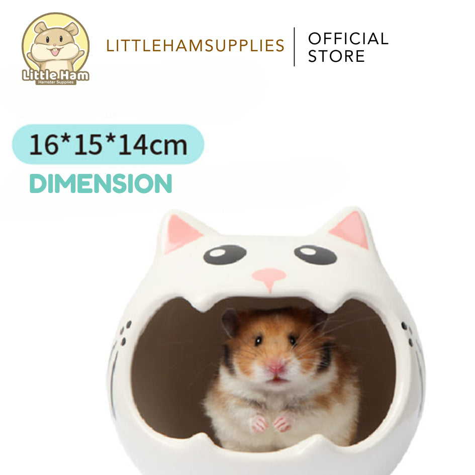 Bucatstate Ceramic Cat Hideout White Big