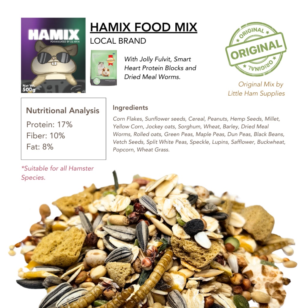Hamix "Remix" Hamster Food for Syrian and Dwarf Hamsters 500/900g