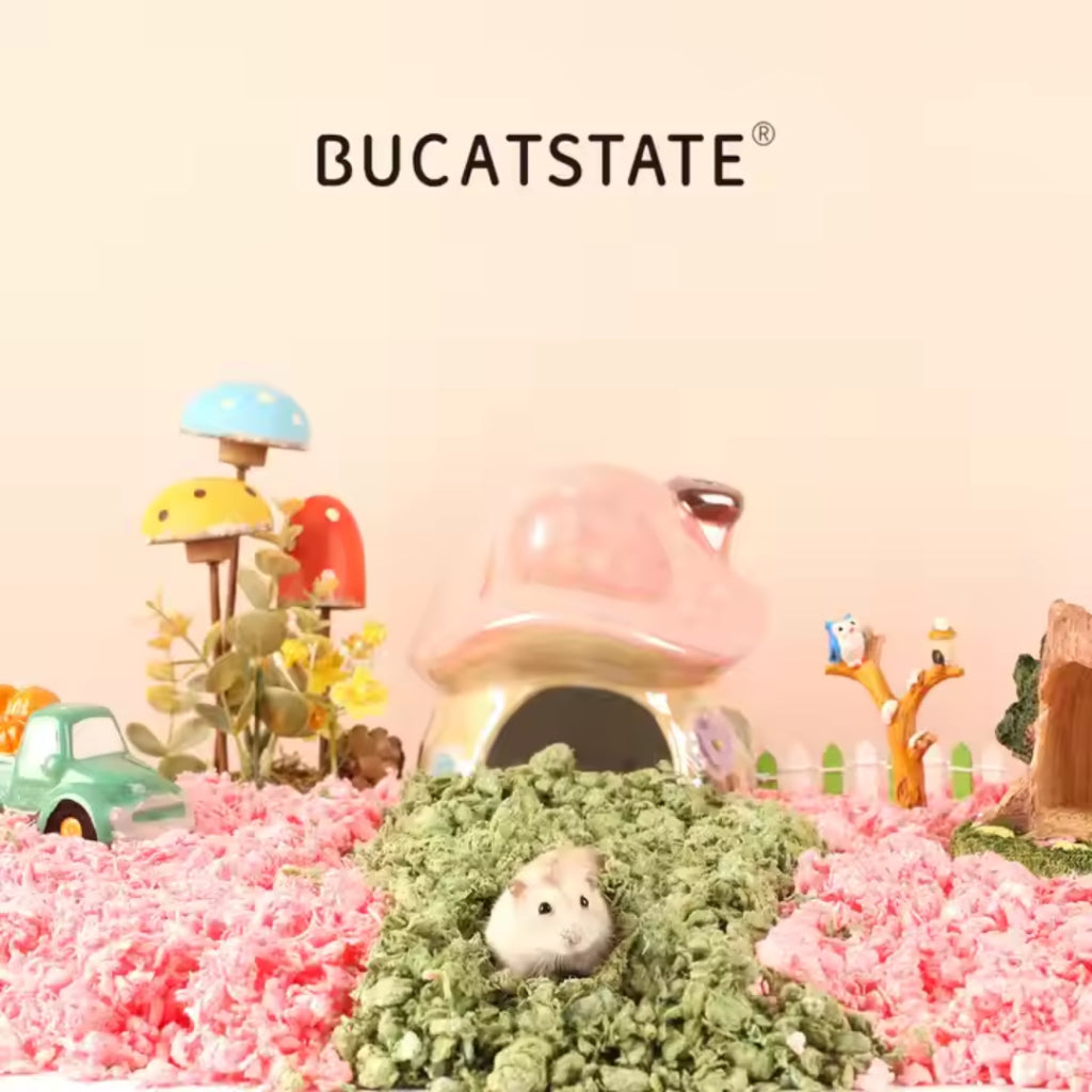BUCATSTATE Soft Paper Beddings for small Pets 450g Orange Pink Violet Green