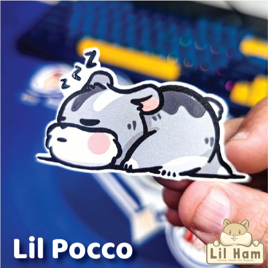Littleham Hamster Stickers Lil Acorn, Lil Biscuit and Lil Pocco 3pcs by Little Ham Hamster Supplies