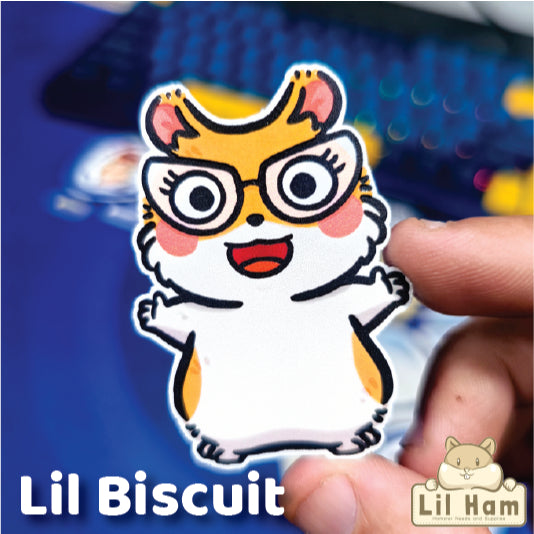 Littleham Hamster Stickers Lil Acorn, Lil Biscuit and Lil Pocco 3pcs by Little Ham Hamster Supplies