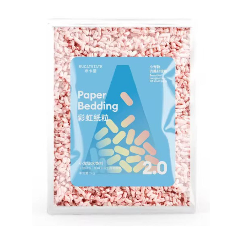 Bucatstate Small Animal Bedding Hamster Bedding Paper Litter for Small Pets 1KG