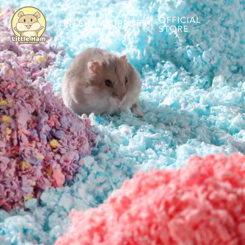 BUCATSTATE Soft Paper Beddings for small Pets 450g Orange Pink Violet Green