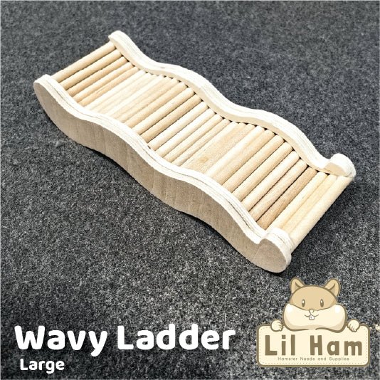 Wavy Wood Hamster Stairs / Ladder 3 sizes