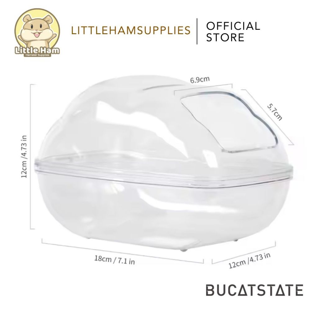 Transparent Sand Bath Tub Cloud Shape Big for small pets