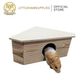 Wooden Corner Triangle Hideout for Small Pets