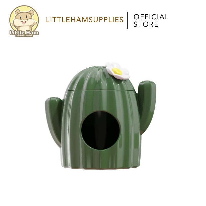 BUCATSTATE Cactus Shape  Ceramic Hamster Summer Hideout for Small Animals