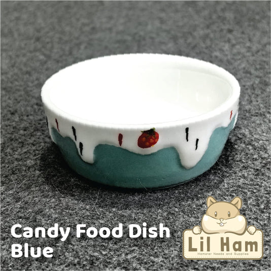 Bucatstate Ceramic Food Dish Feeding Bowl Hamster Dwarf Syrian Gerbils Mice & Small Pet Pink Blue