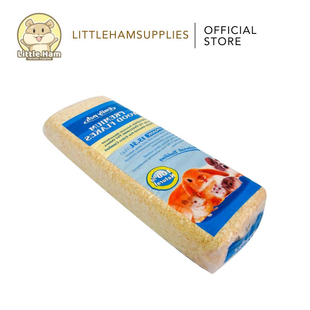 Emely Pets Premium Wood Flakes (Unscented) 1KG