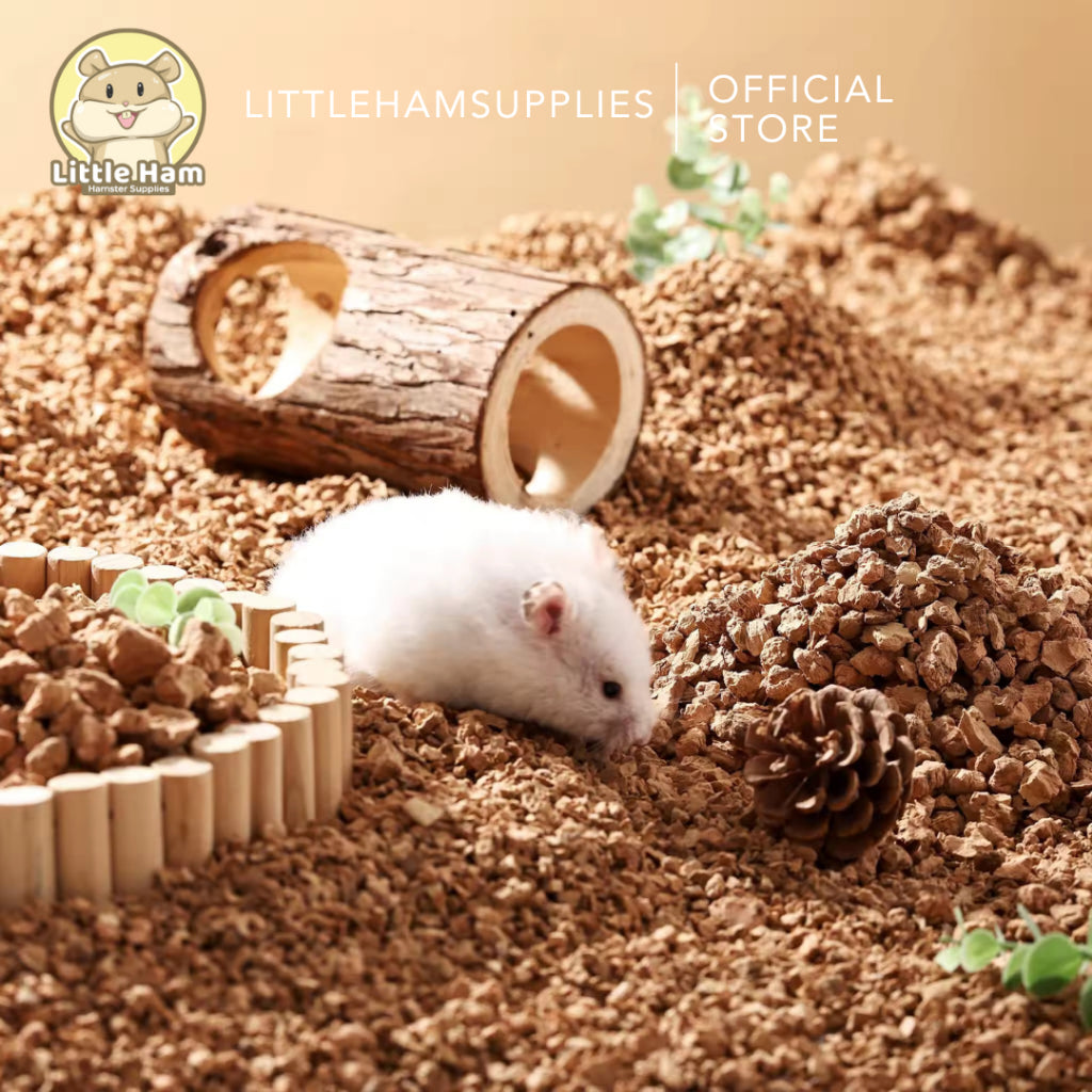 BUCATSTATE Natural Coco Cork Hamster Bedding Pet Litter Small Pets 4-8mm 350g (3L)