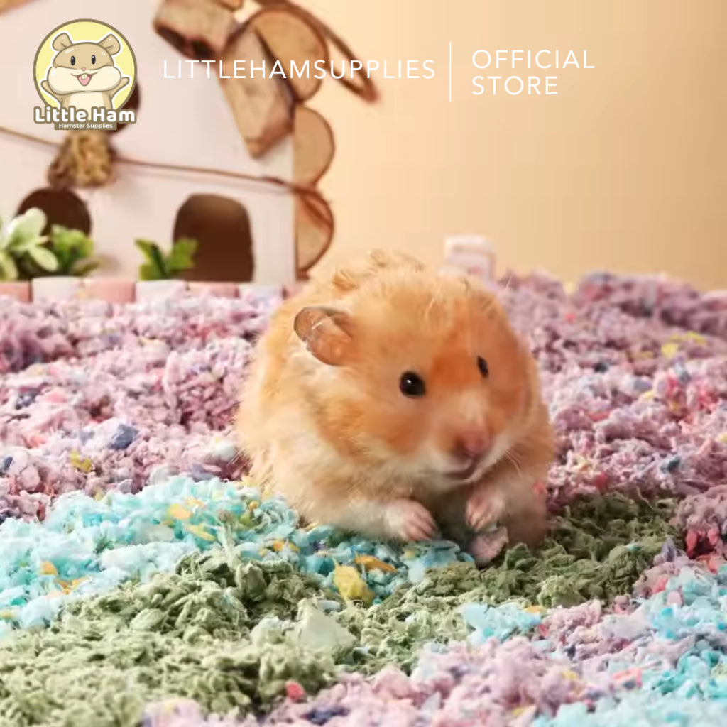 BUCATSTATE Soft Paper Beddings for small Pets 450g Orange Pink Violet Green