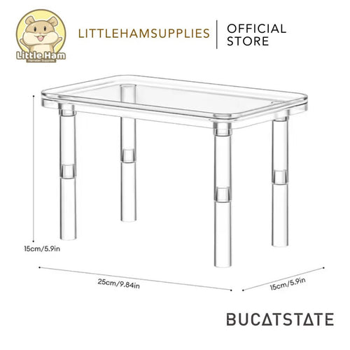 Bucatstate Acrylic Clear Platform  Collapsable Legs 25cm x 15cm x 15cm