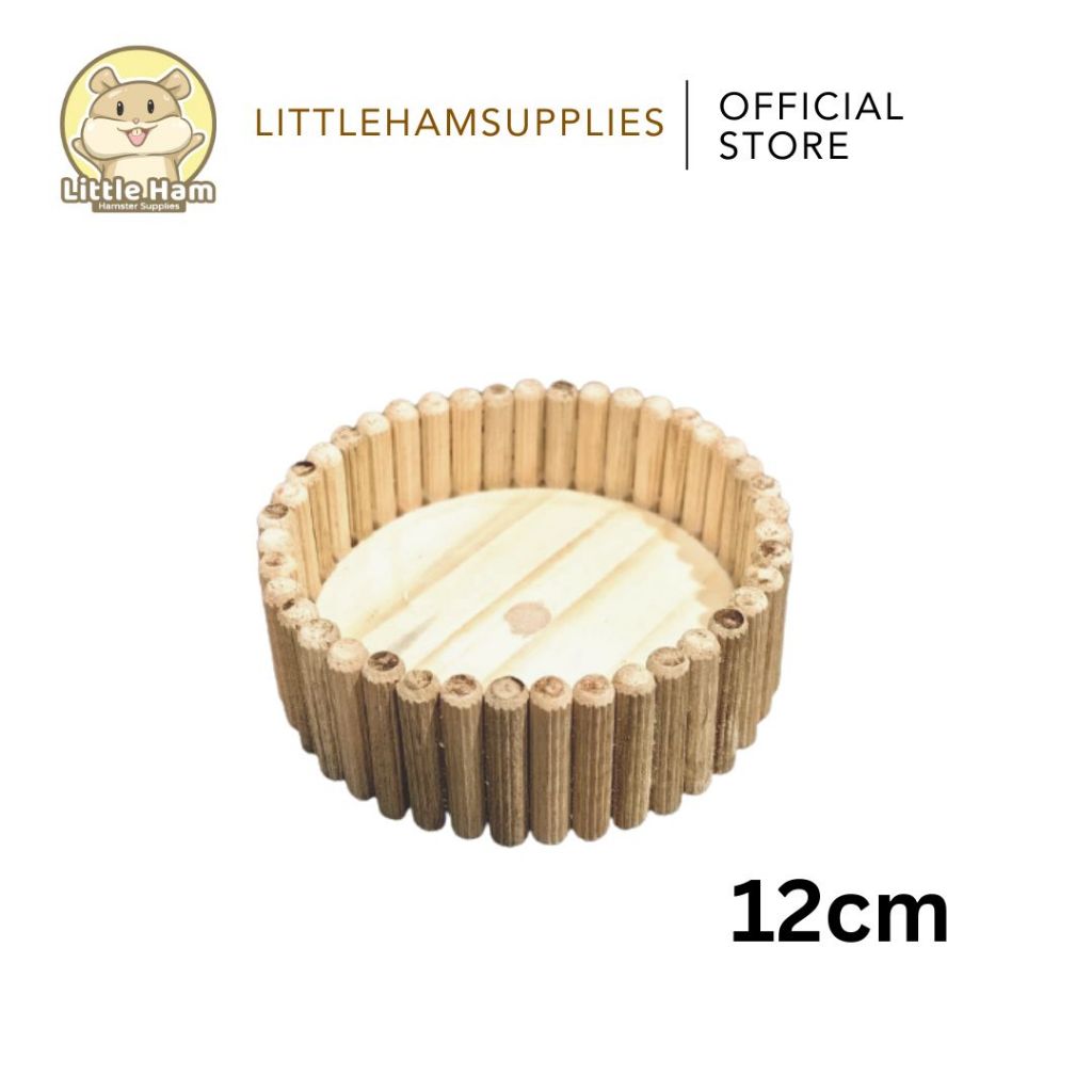Wooden Round Dish for Small Pets