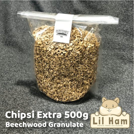 Chipsi Extra Beechwood Granulate Hamster texture bedding 500G