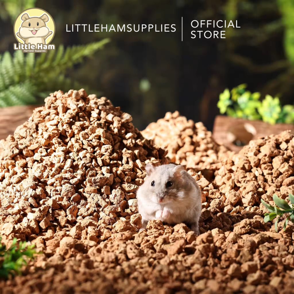 BUCATSTATE Natural Coco Cork Hamster Bedding Pet Litter Small Pets 4-8mm 350g (3L)