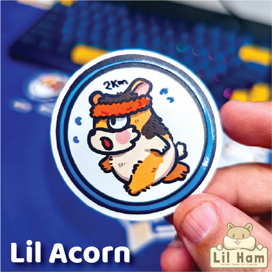 Littleham Hamster Stickers Lil Acorn, Lil Biscuit and Lil Pocco 3pcs by Little Ham Hamster Supplies