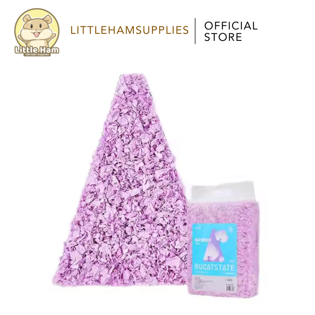 BUCATSTATE Soft Paper Beddings for small Pets 450g Orange Pink Violet Green