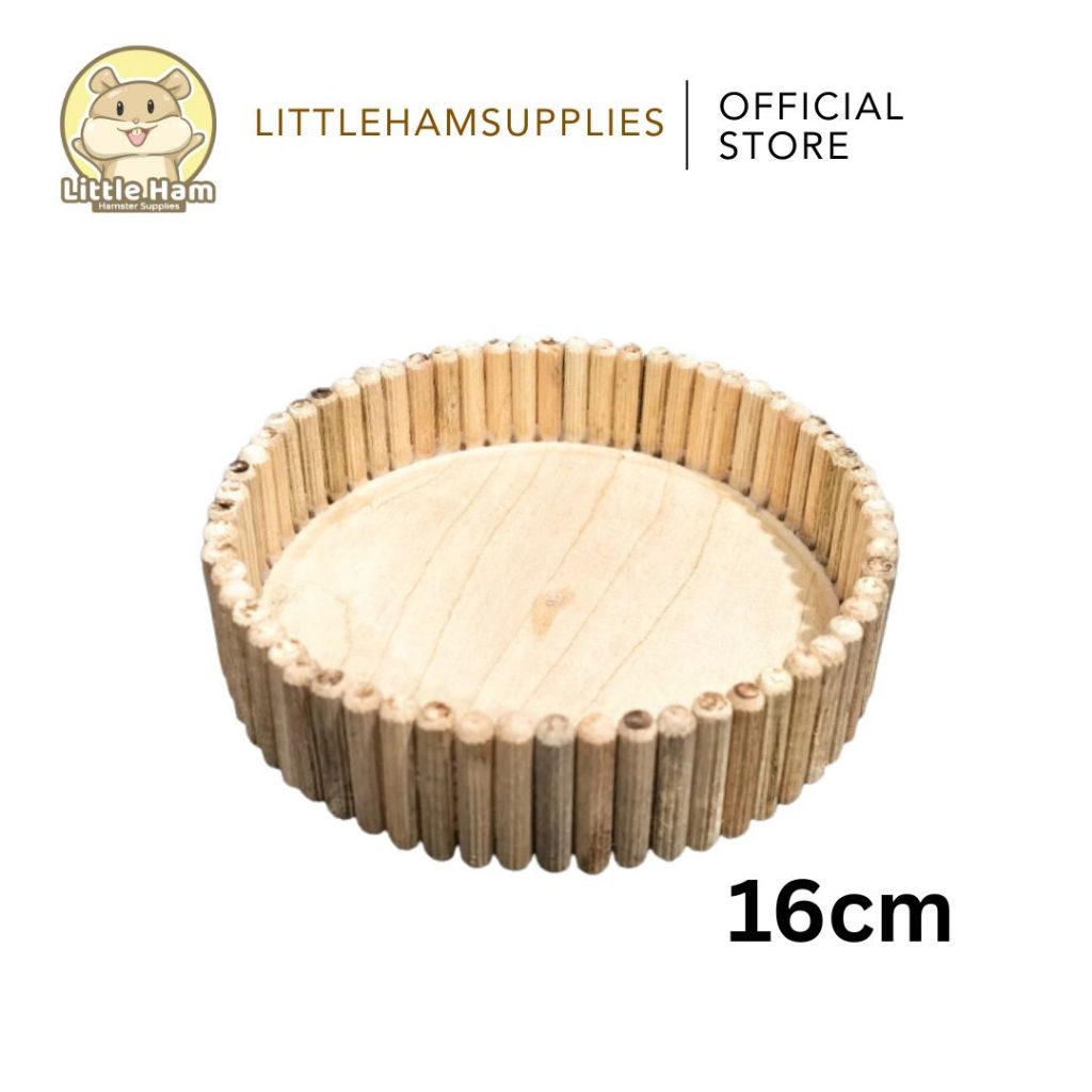 Wooden Round Dish for Small Pets
