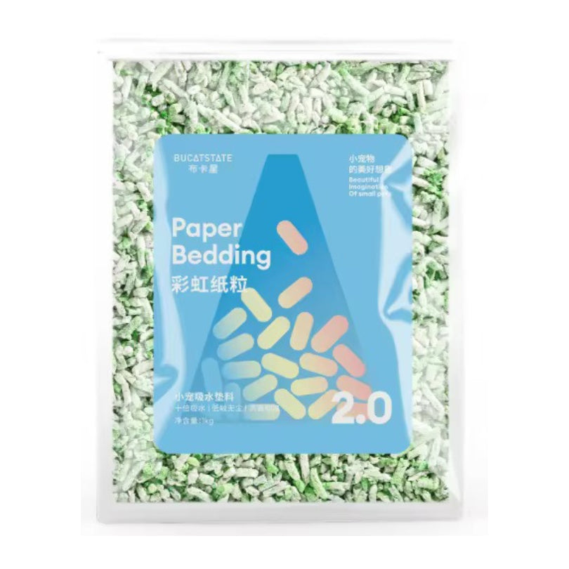 Bucatstate Small Animal Bedding Hamster Bedding Paper Litter for Small Pets 1KG