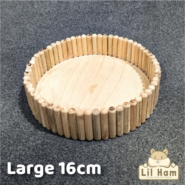 Wooden Round Dish for Small Pets
