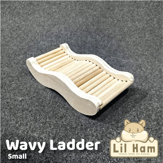 Wavy Wood Hamster Stairs / Ladder 3 sizes