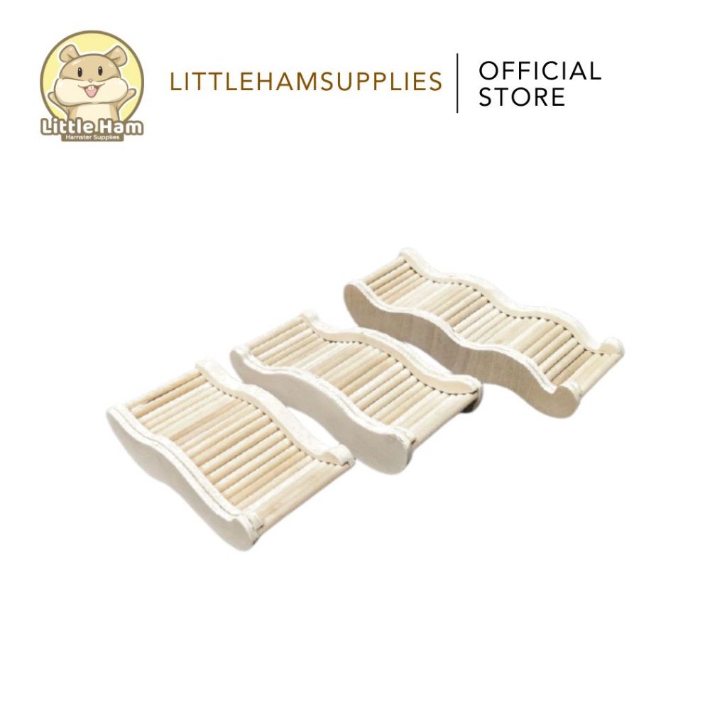 Wavy Wood Hamster Stairs / Ladder 3 sizes