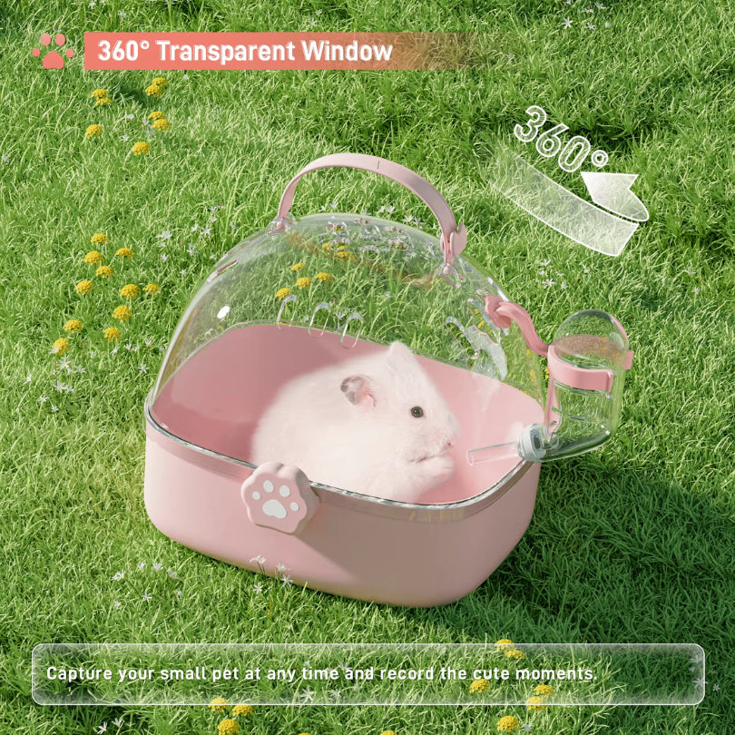 BUCATSTATE Portable Travel Pet Cage Carrier for Small Animal Pets and Hamster