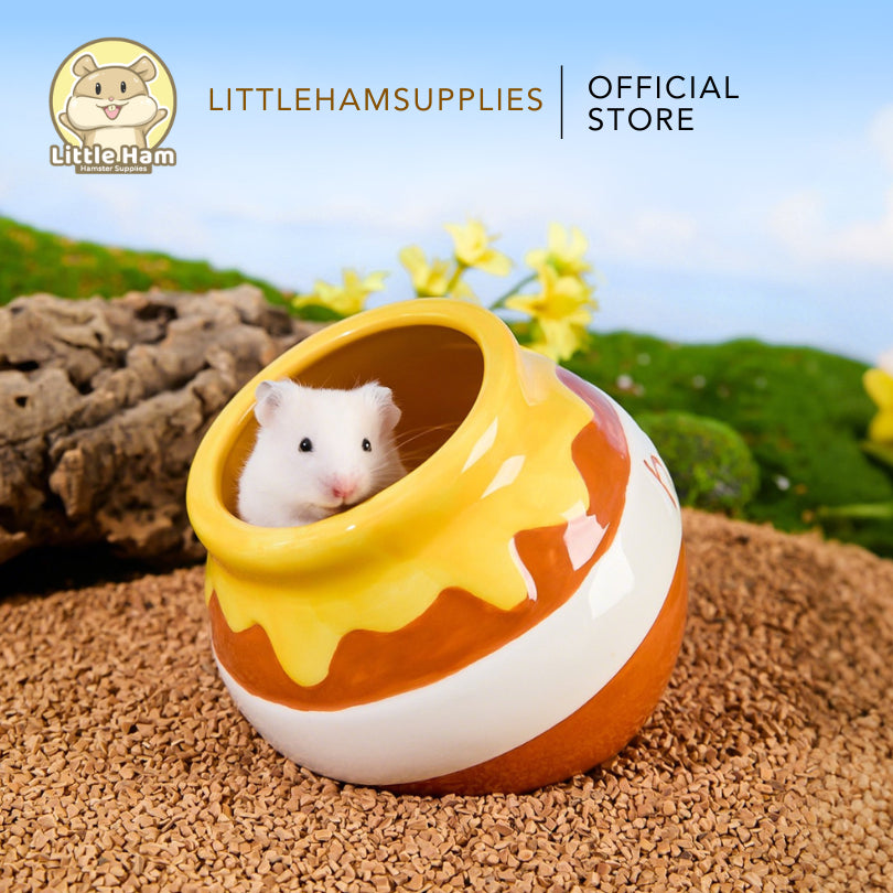 Tafit Slanted Honey Hideout / Sand Bath / Potty Jar for small pets