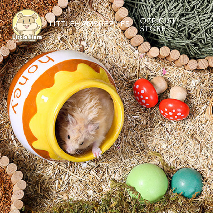 Tafit Slanted Honey Hideout / Sand Bath / Potty Jar for small pets