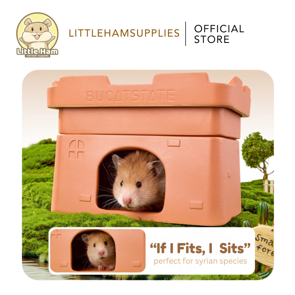 BUCATSTATE Ceramic Castle Hideout For all Hamster Species and small pets