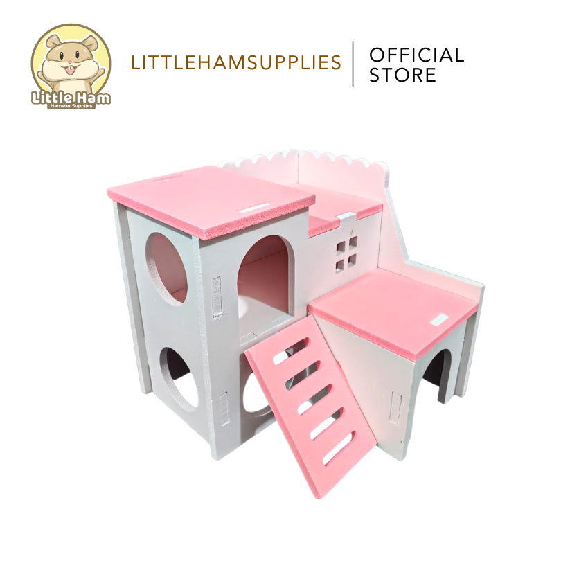 Hamster Mini House Hideout with 2nd Level for Dwarf Hamsters