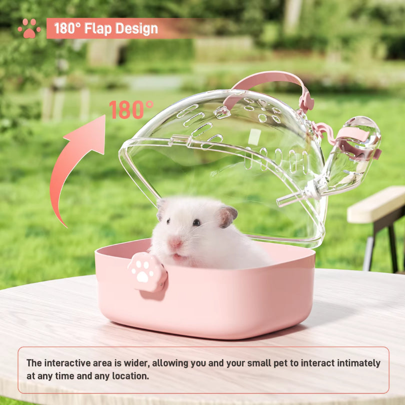 BUCATSTATE Portable Travel Pet Cage Carrier for Small Animal Pets and Hamster