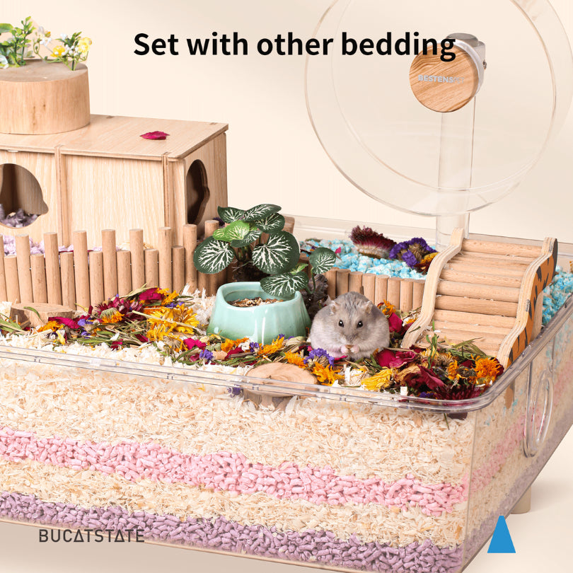 BUCATSTATE Natural Flower Bedding Decoration for small Pets 100g