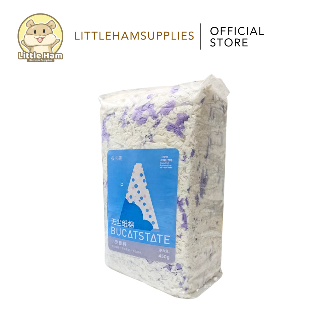 Bucatstate Small Animal Soft Paper Beddings White / Blue / Pink / Violet 450G