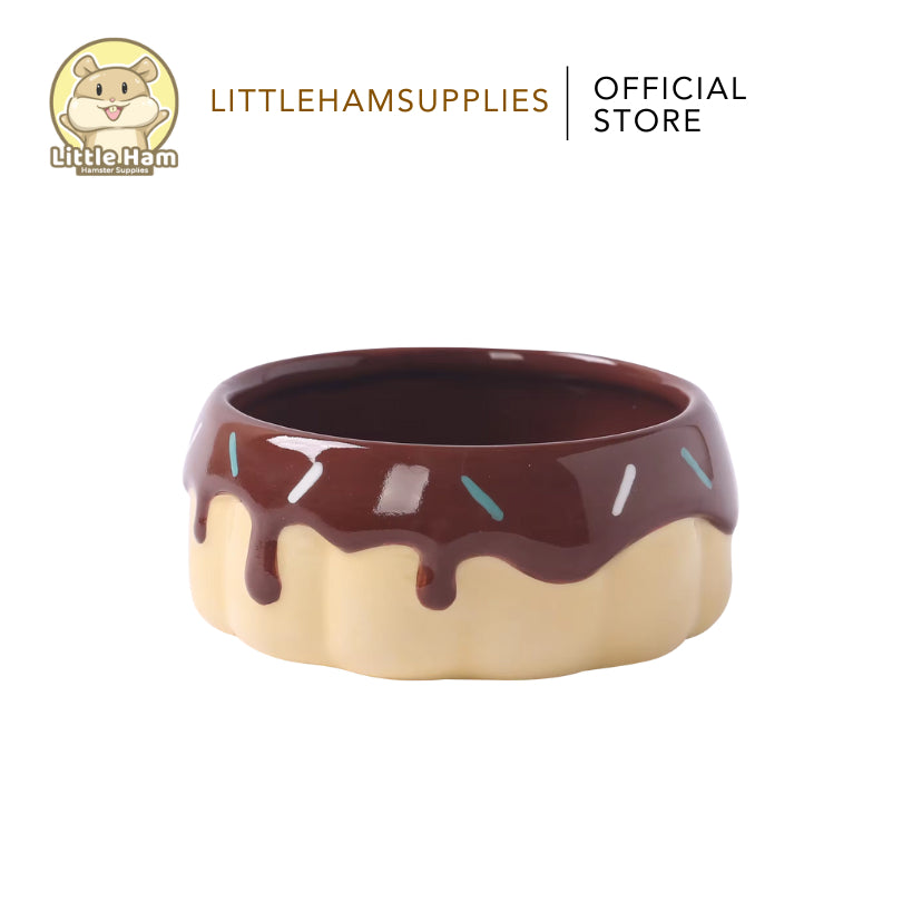 Tafit Cute Colored Pudding Cake Ceramic Bowl Big Sand Dish / Food Dish Feeding Hamster & Small Pets