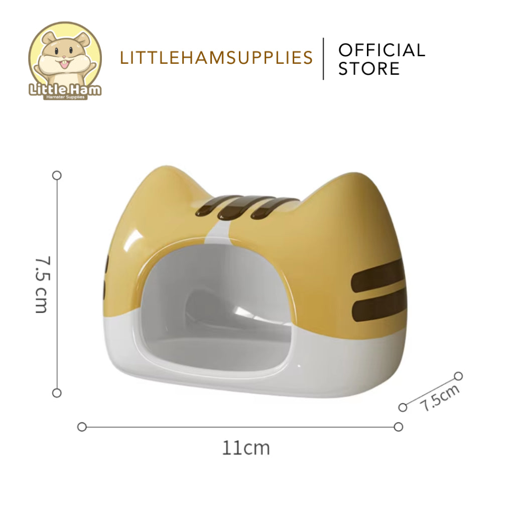 BUCATSTATE Meow House Ceramic Nest for small pets Hideout Ceramic