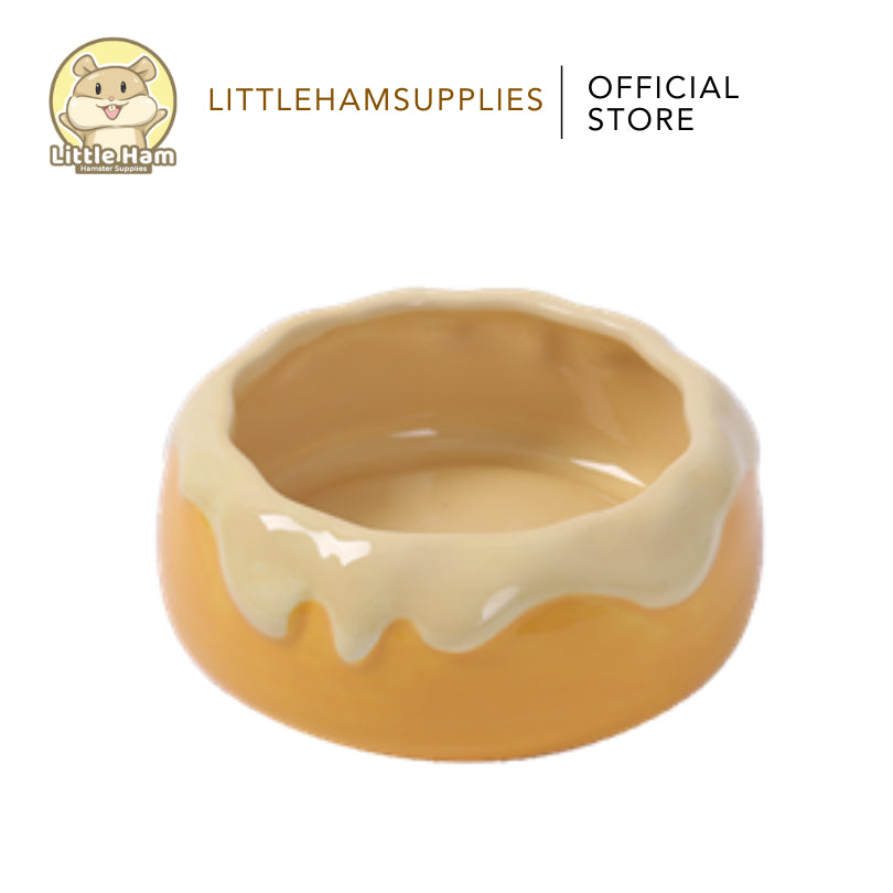 Tafit Cute Colored Pudding Cake Ceramic Bowl Big Sand Dish / Food Dish Feeding Hamster & Small Pets