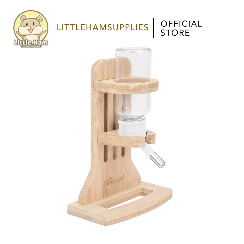 Niteangel Water Bottle Stand with Glass bottle for Small Animal Pet & Hamster, Rodents