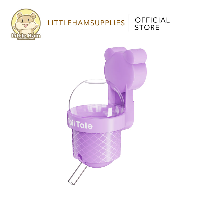 TAFIT- Tail Tale - Ice Cream Cone Water bottle w/ Magnet Hook for Small Animal Pet and Hamster