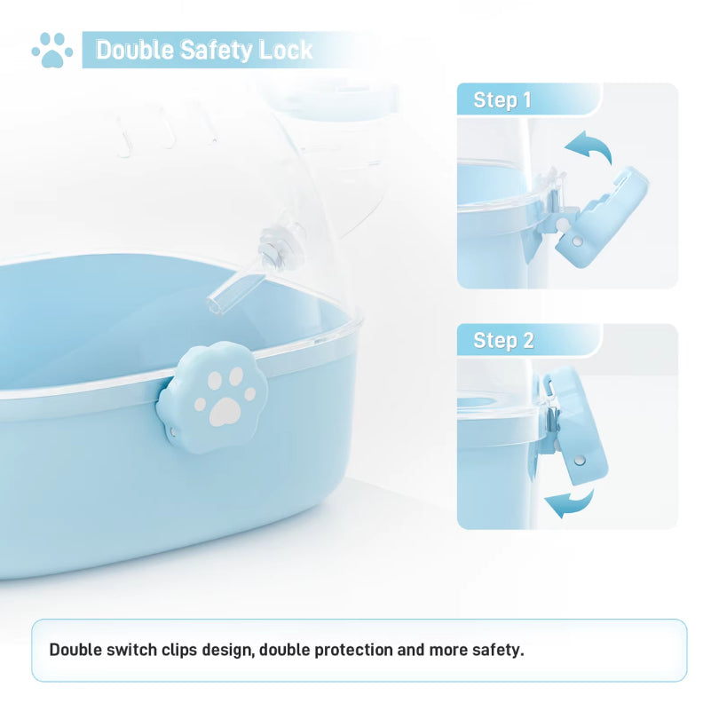 BUCATSTATE Portable Travel Pet Cage Carrier for Small Animal Pets and Hamster