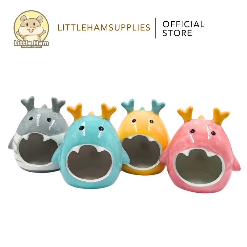 Ceramic Hideout Moose design 4 colors for dwarf hamsters and small pets [LIMITED]