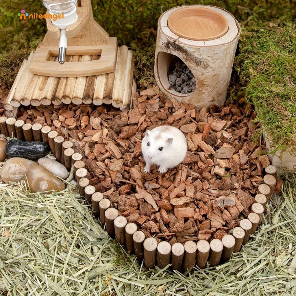 Niteangel 4L Coco Coir Chunk Chips Dry Digging Burrowing Substrate Bedding Hamster & Small Pets