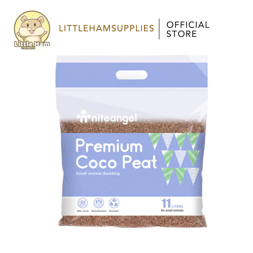 Niteangel 11L Premium Coco Peat Dry Digging Burrowing Texture Substrate Bedding Hamster & Small Pets