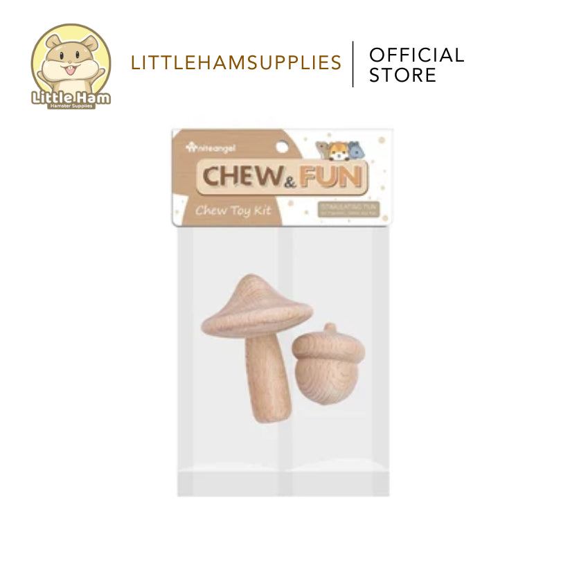Niteangel Wood Mushroom  Chew Toy and Cage Decoration