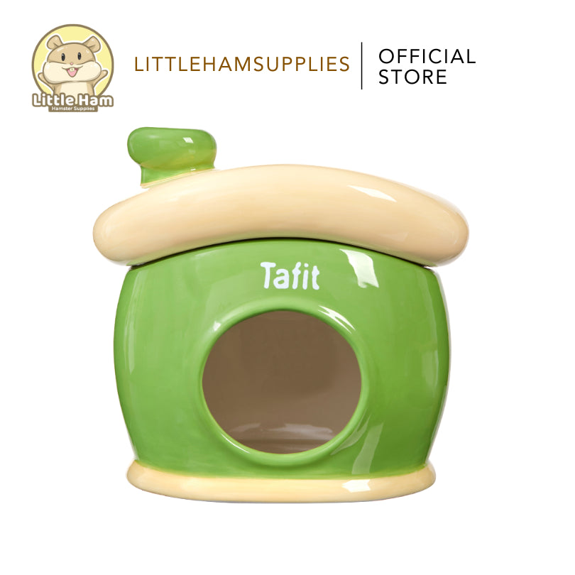 Tafit Ceramic Hideout House Green with Cooling Pad for small pet