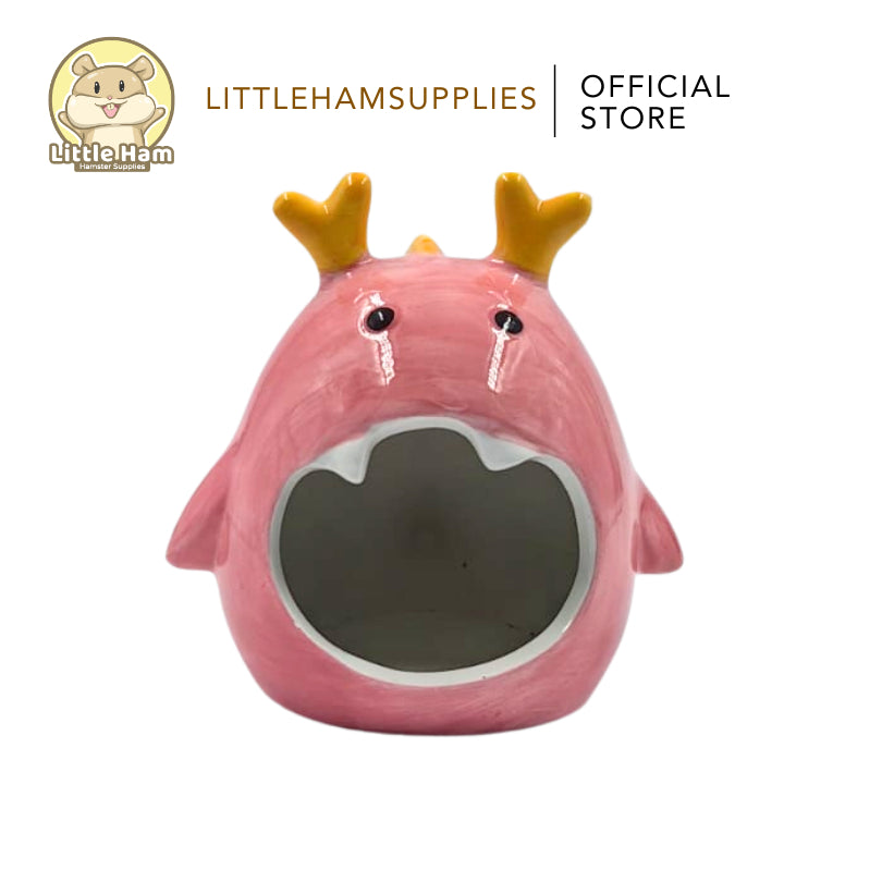 Ceramic Hideout Moose design 4 colors for dwarf hamsters and small pets [LIMITED]